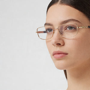 Coach Hc 5110b Rectangle Eyeglasses for Women — front view, Metal