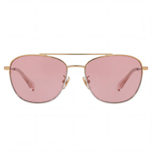 Coach Hc 7107 Aviator Sunglasses Unisex — front view, Metal frame