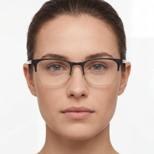 Coach Hc5131 Square Eyeglasses Women — side view, Black/Gold Metal temples