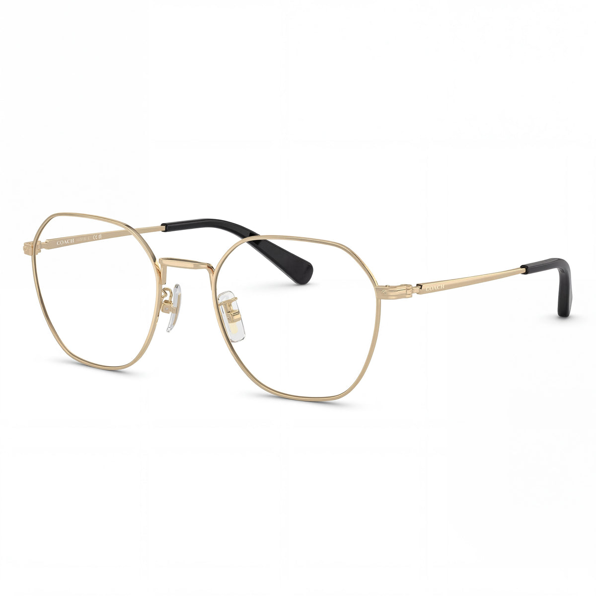 Coach Hc5170 Shiny Light Gold Square Eyeglasses for Men, Metal 52mm, Photo 1