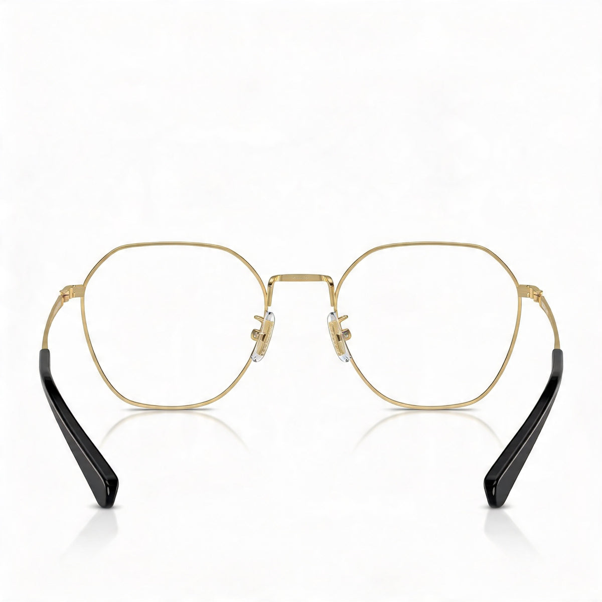 Coach Hc5170 Shiny Light Gold Square Eyeglasses for Men, Metal 52mm, Photo 3