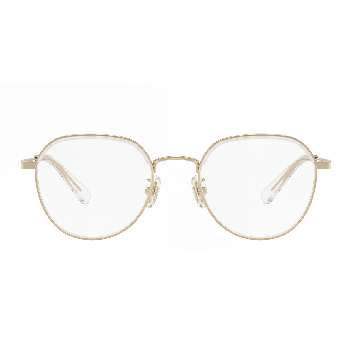 Coach Hc5188td Shiny Light Gold/Clear Round Eyeglasses for Women, 51mm, Photo 2