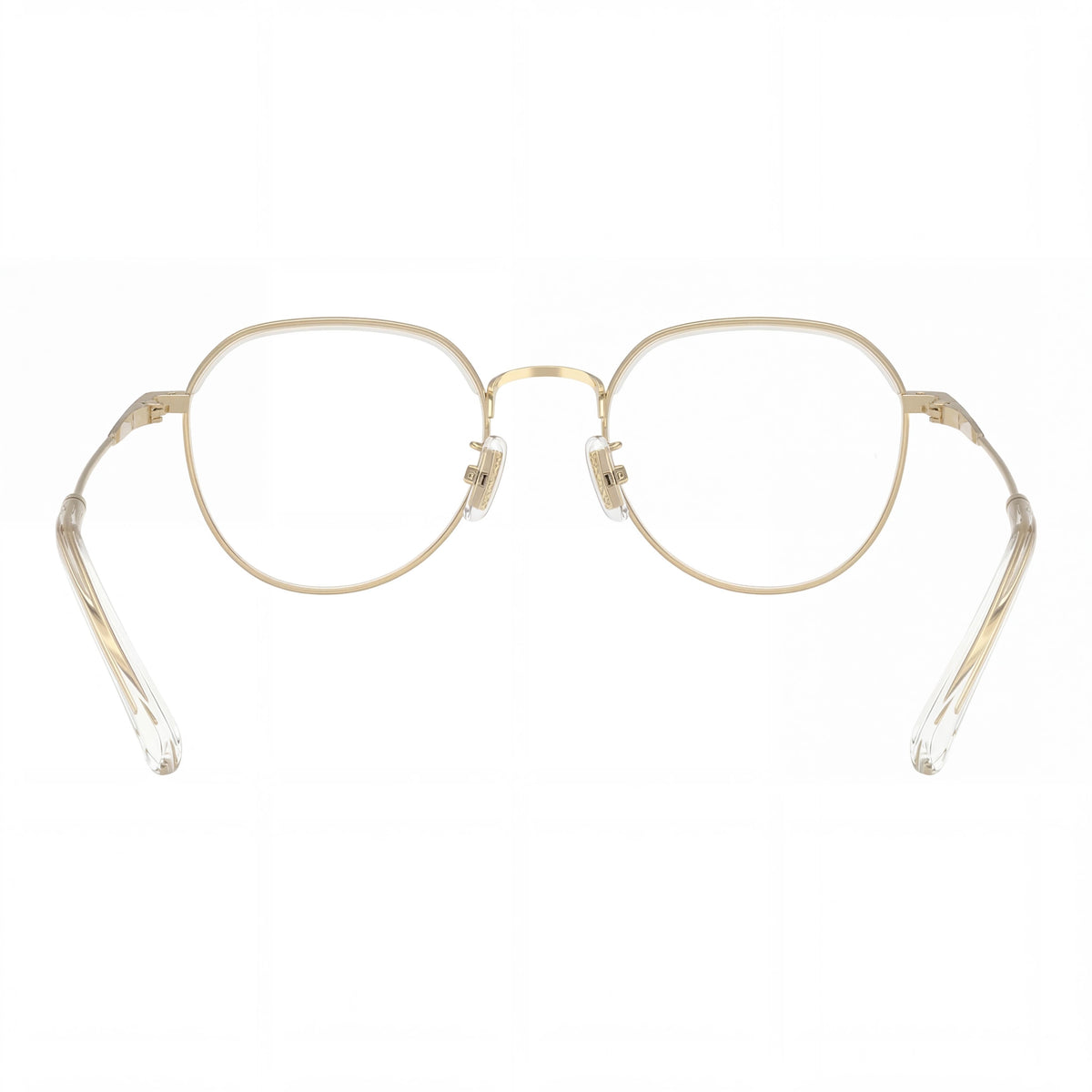 Coach Hc5188td Shiny Light Gold/Clear Round Eyeglasses for Women, 51mm, Photo 4