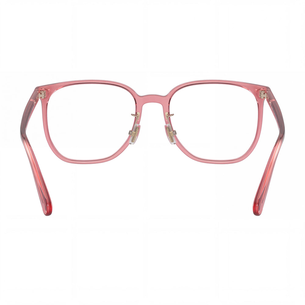 Coach Hc6215d Rectangle Eyeglasses Women — side view, Pink Plastic temples