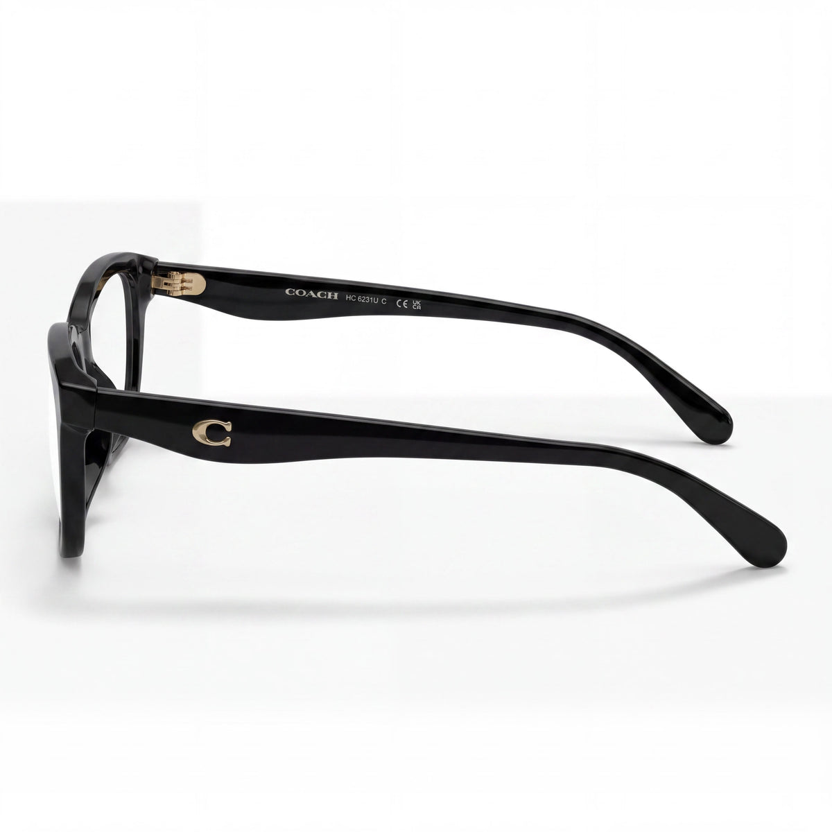 Coach HC6231U Black Rectangle Eyeglasses for Women, Plastic 54mm, Photo 2