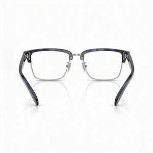 Coach Hc6253 Rectangle Eyeglasses Men — side view, Blue Plastic temples