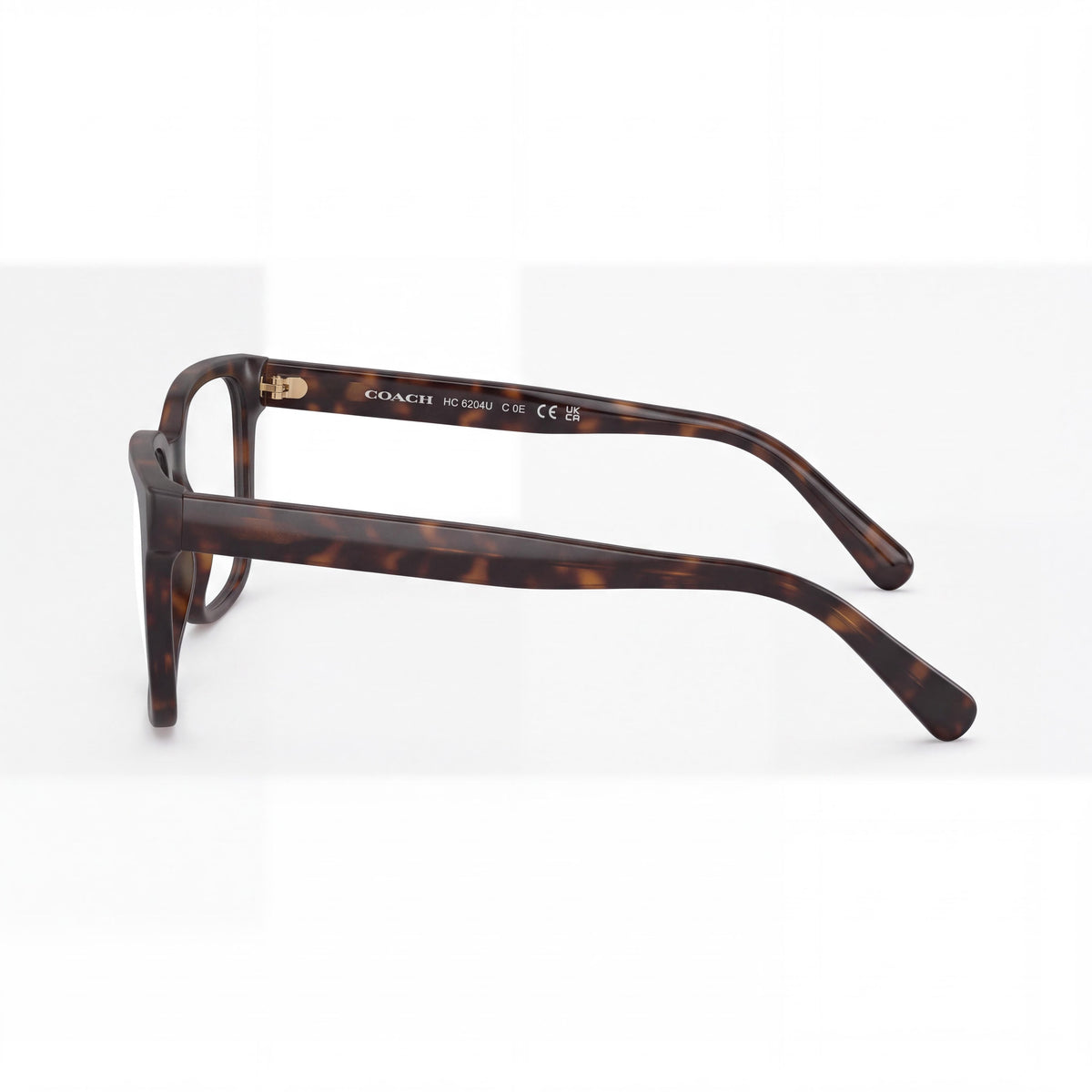 Montura de gafas graduadas Coach Hc6264u para hombre, ajuste universal, carey oscuro mate, 53 mm, Photo 3