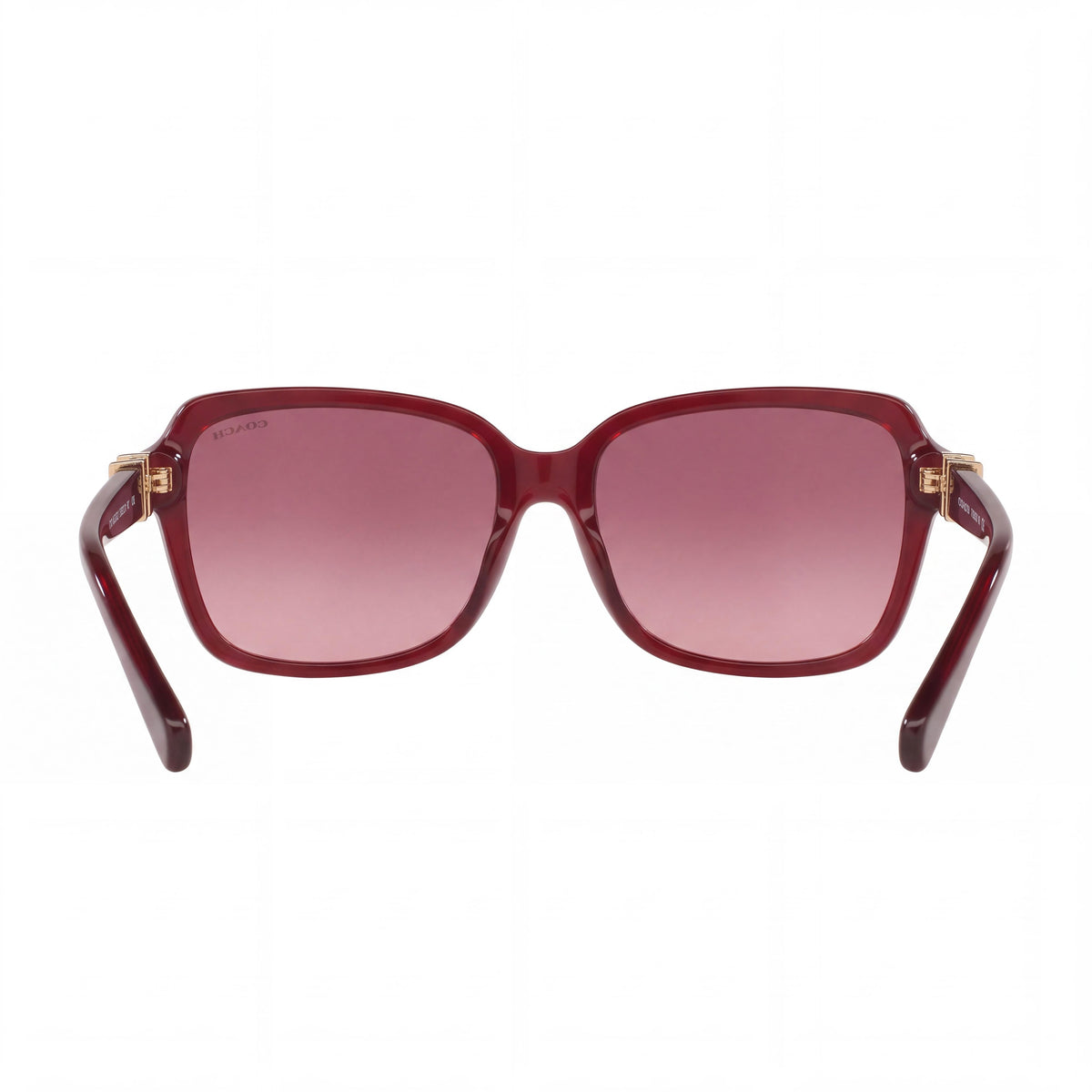 Coach HC8179 Burgundy Gold Logo Square Sunglasses for Women, 58mm, Photo 4