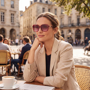 Coach HC8179-5393G2-58 Red Sunglasses Women — outdoor wear, Burgundy Gradient Non-Polarized lens