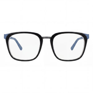 Cole Haan Rectangle Eyeglasses Unisex — front view, Black frame