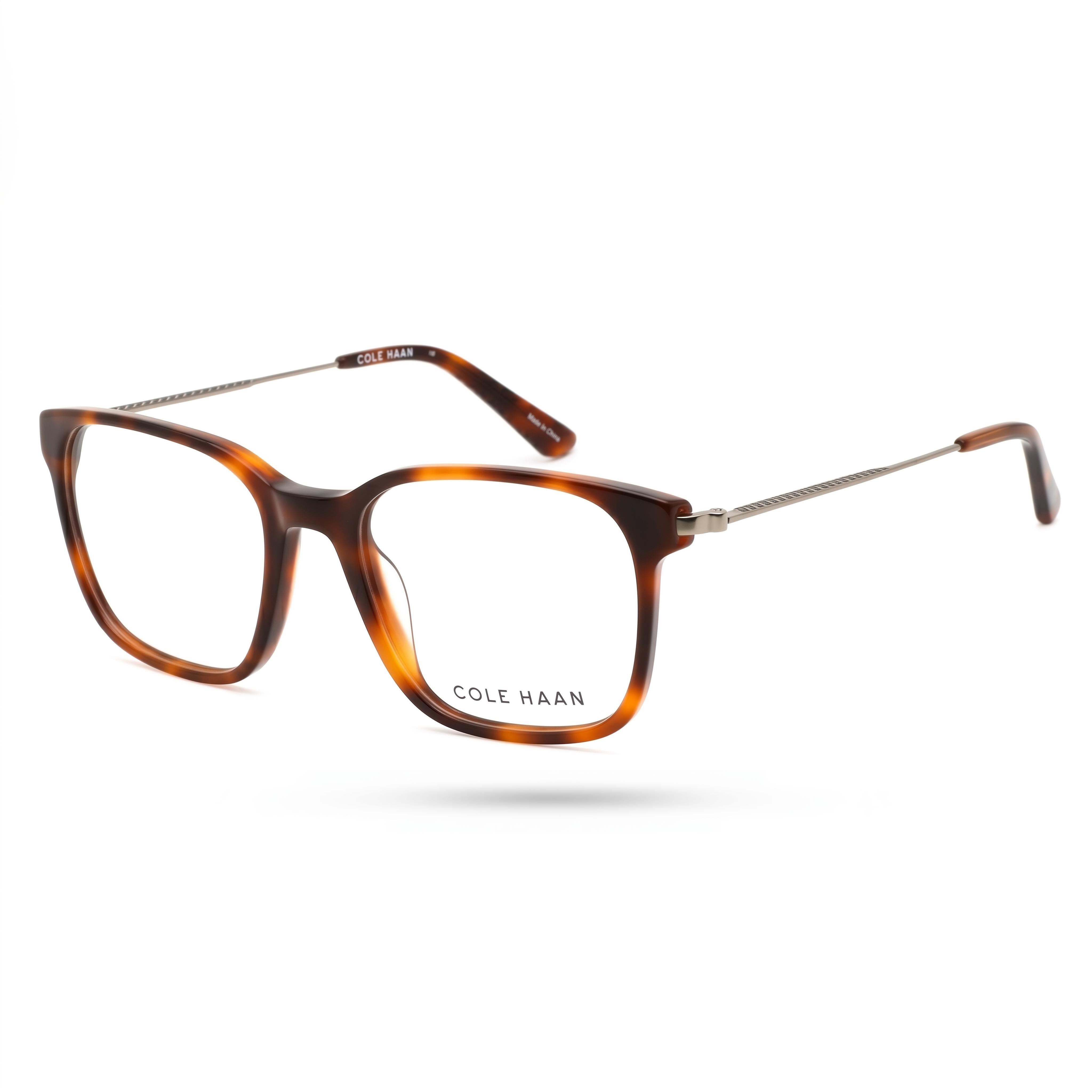 Cole Haan Ch4045 Gafas Rectangulares de Hombre, de Tortuga, de Metal 53mm, Photo 1