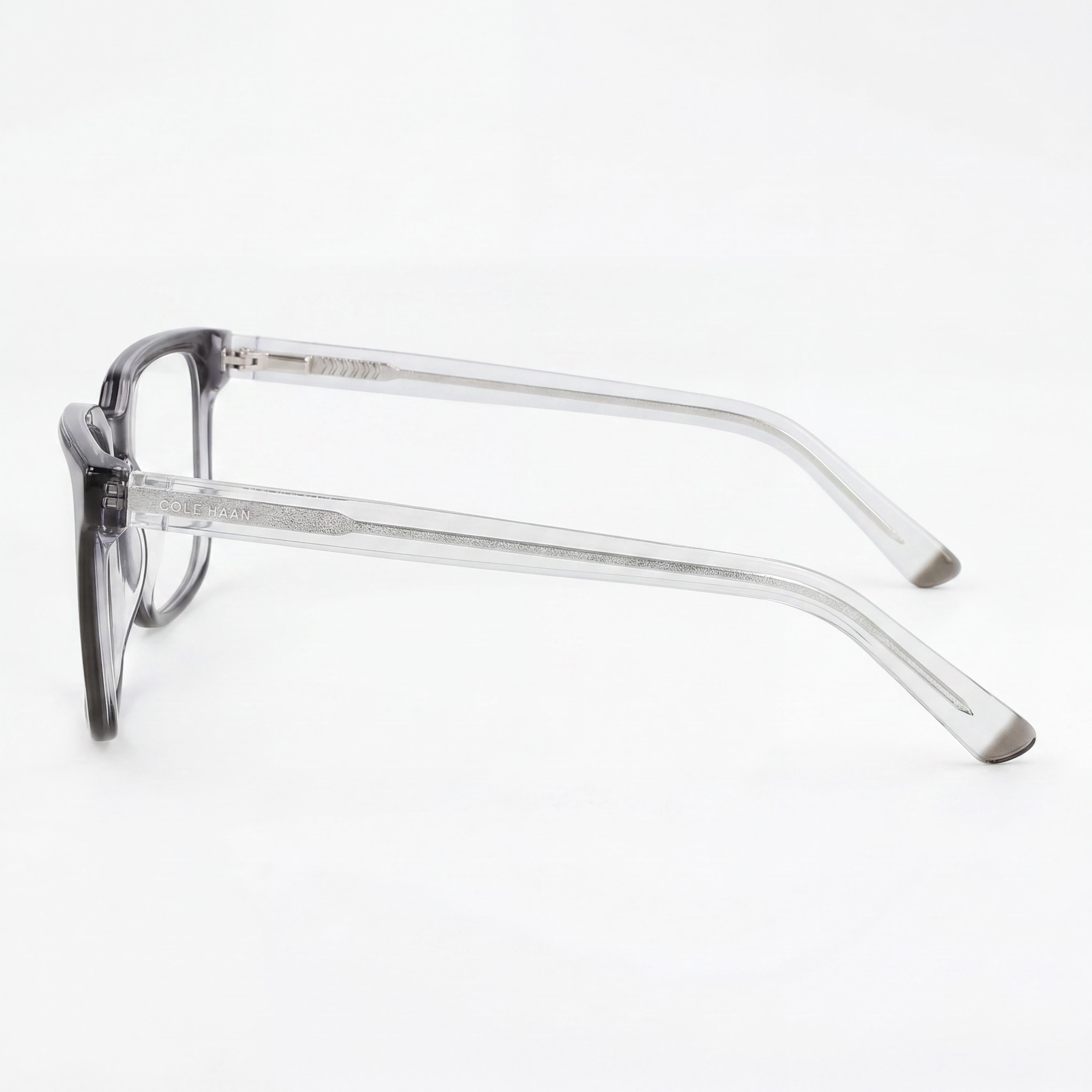 Cole Haan Ch4506 Smoke Crystal Rectangle Eyeglasses for Men, 52mm, Photo 2