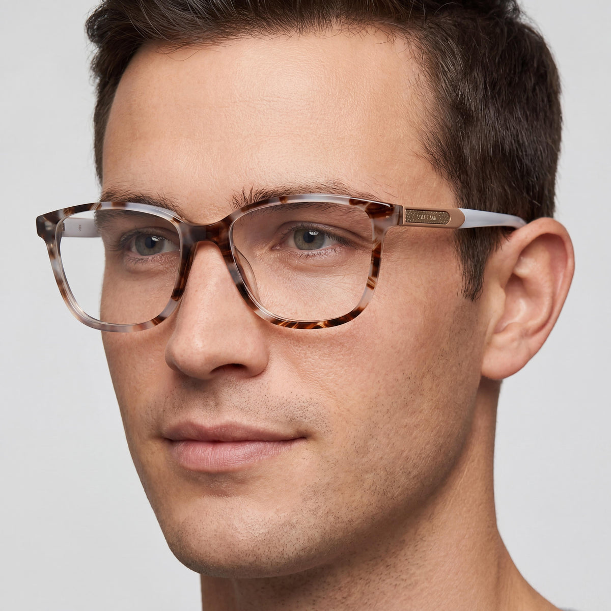 Gafas Cole Haan CH5043 Marrón Tortuga Rectangulares para Hombre, 53mm, Photo 5