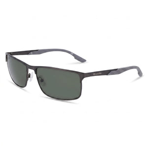 Columbia C124s Black Rectangle Sunglasses for Men, Grey lens