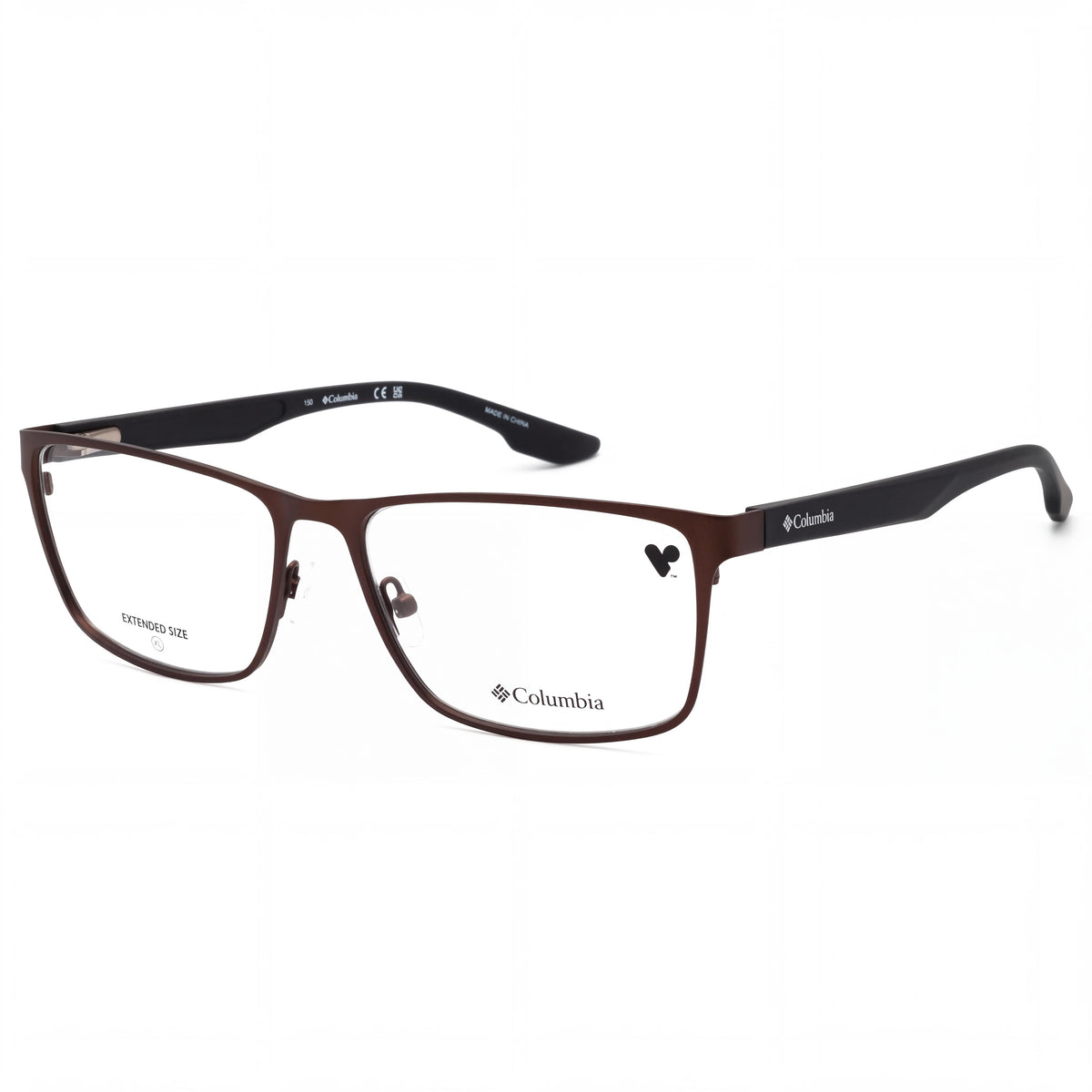 Gafas Columbia C3043 216 para hombre con montura de metal marrón mate y lentes transparentes 60-17-150, Photo 1