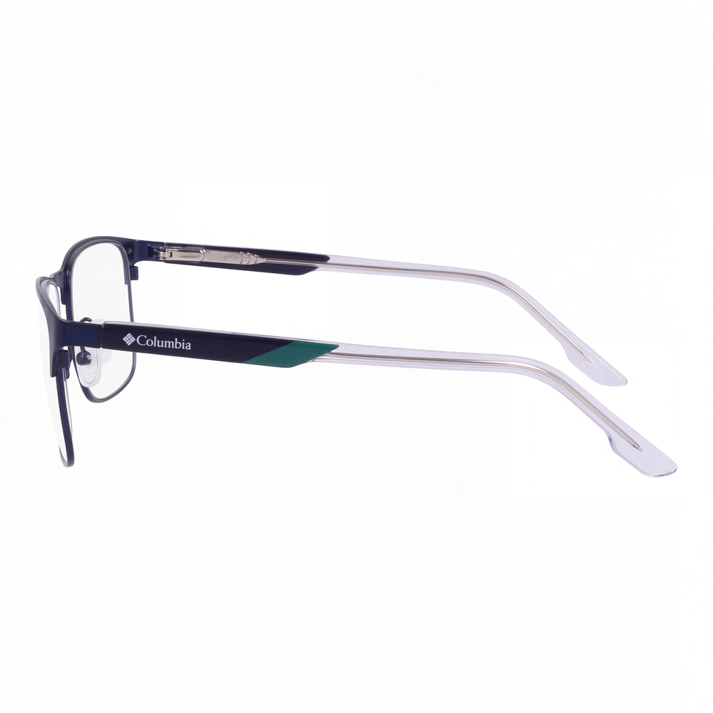 Columbia C3045 Rectangle Eyeglasses Men — side view, Blue Metal temples