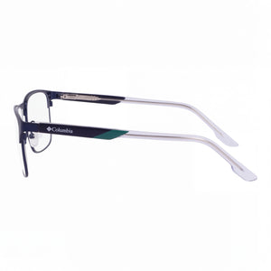 Columbia C3045 Rectangle Eyeglasses Men — side view, Blue Metal temples