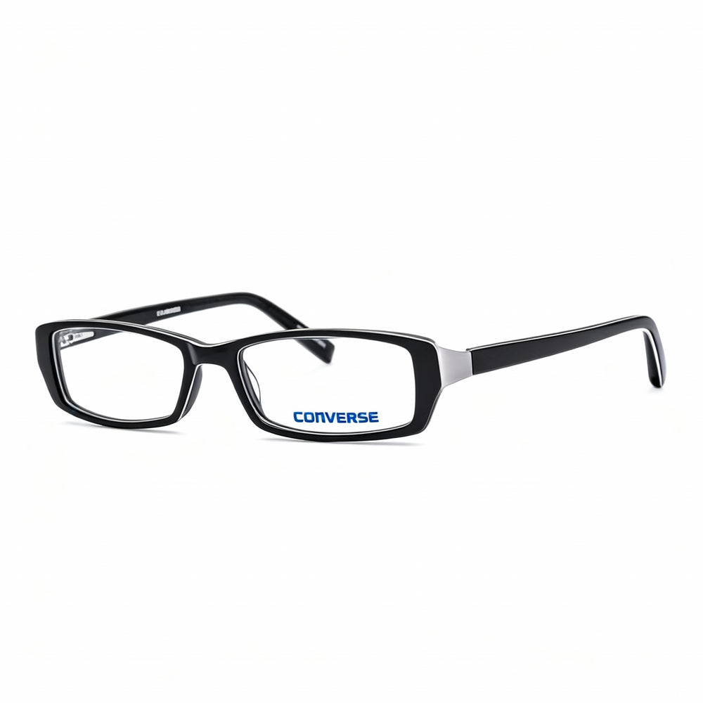 Converse A208 Black Rectangle Eyeglasses for Men, Plastic frame