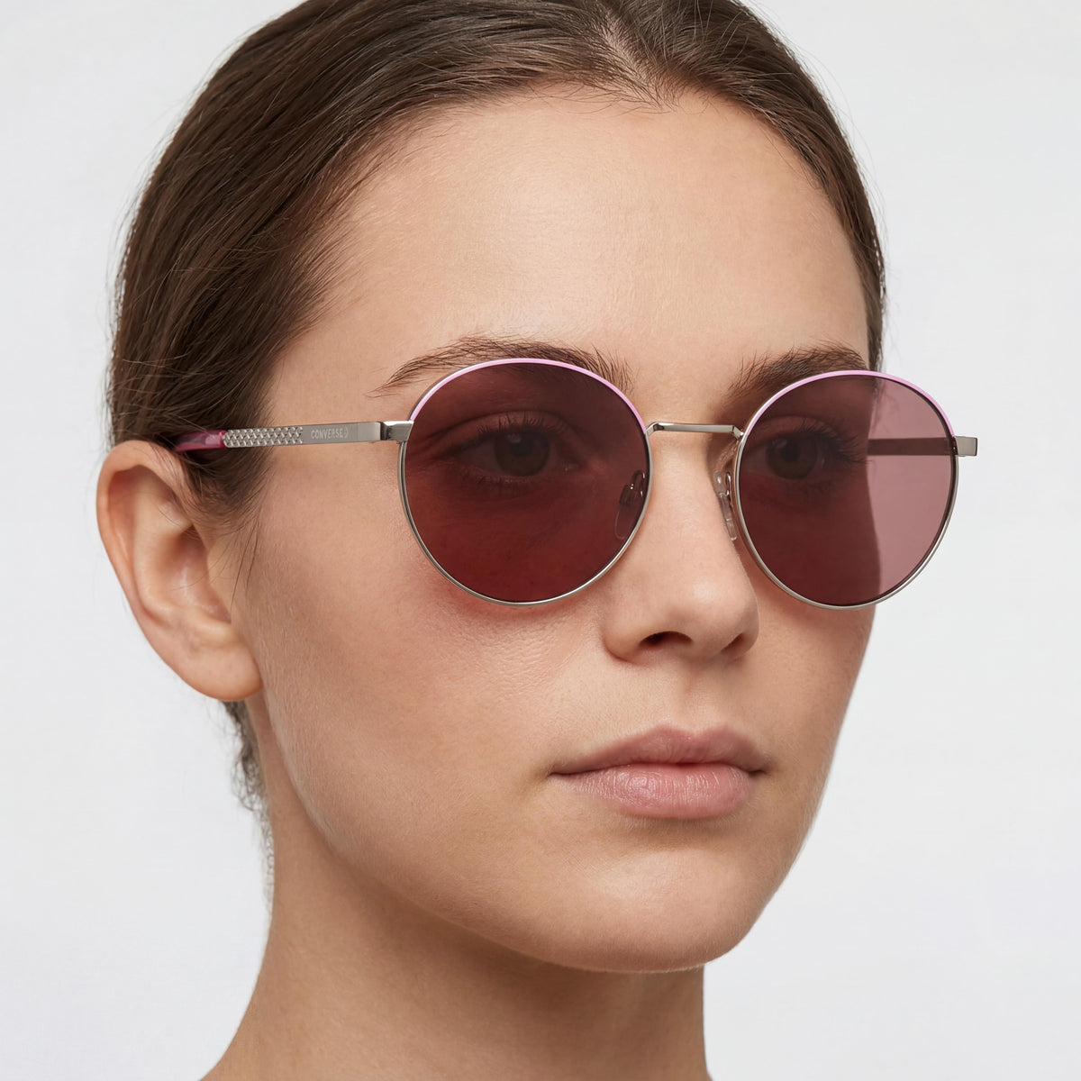 Converse CV107S Silver Round Sunglasses for Women, 51mm, Photo 5