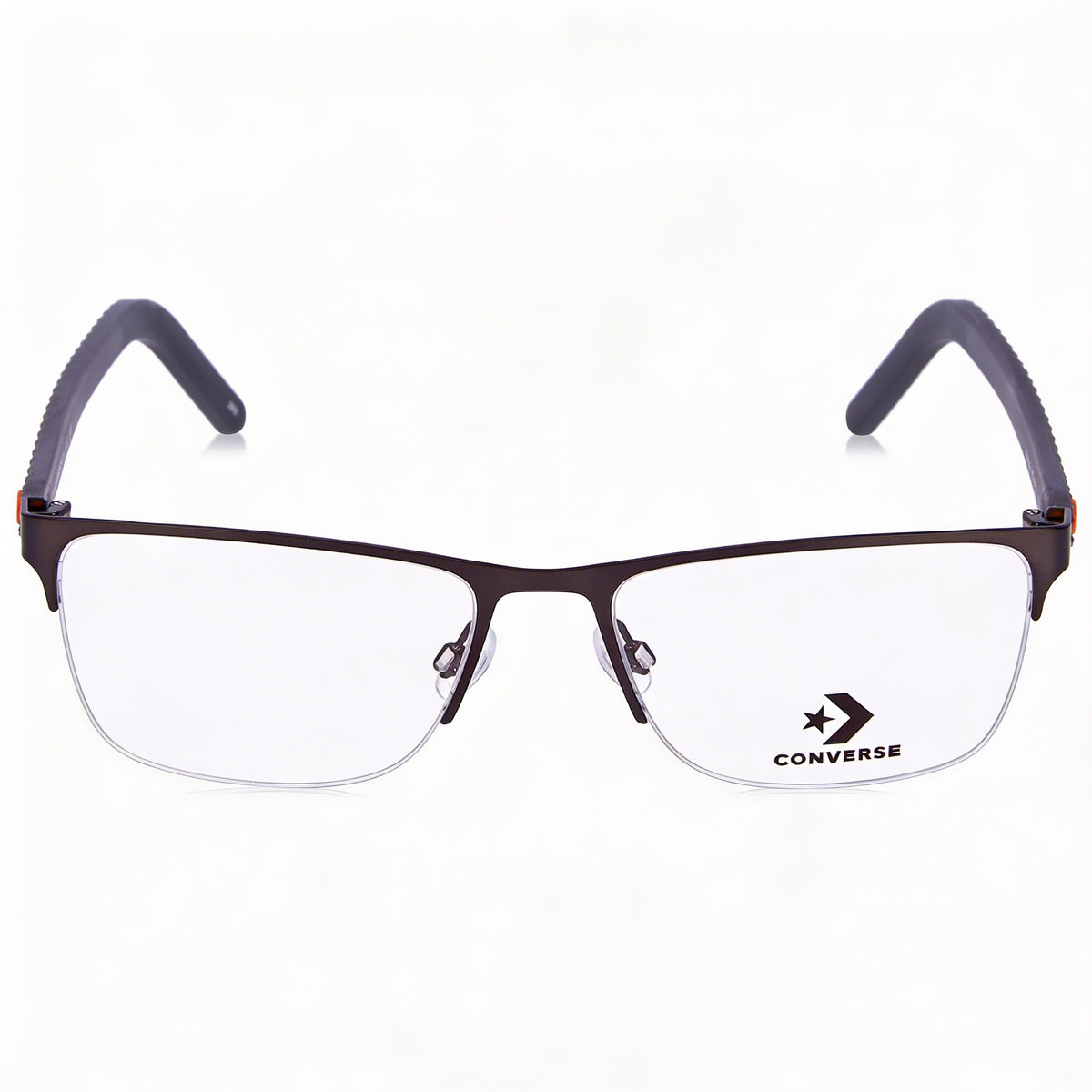 Gafas graduadas Converse CV3016 ovaladas de metal plomizo satinado para hombre, 55 mm, Photo 2