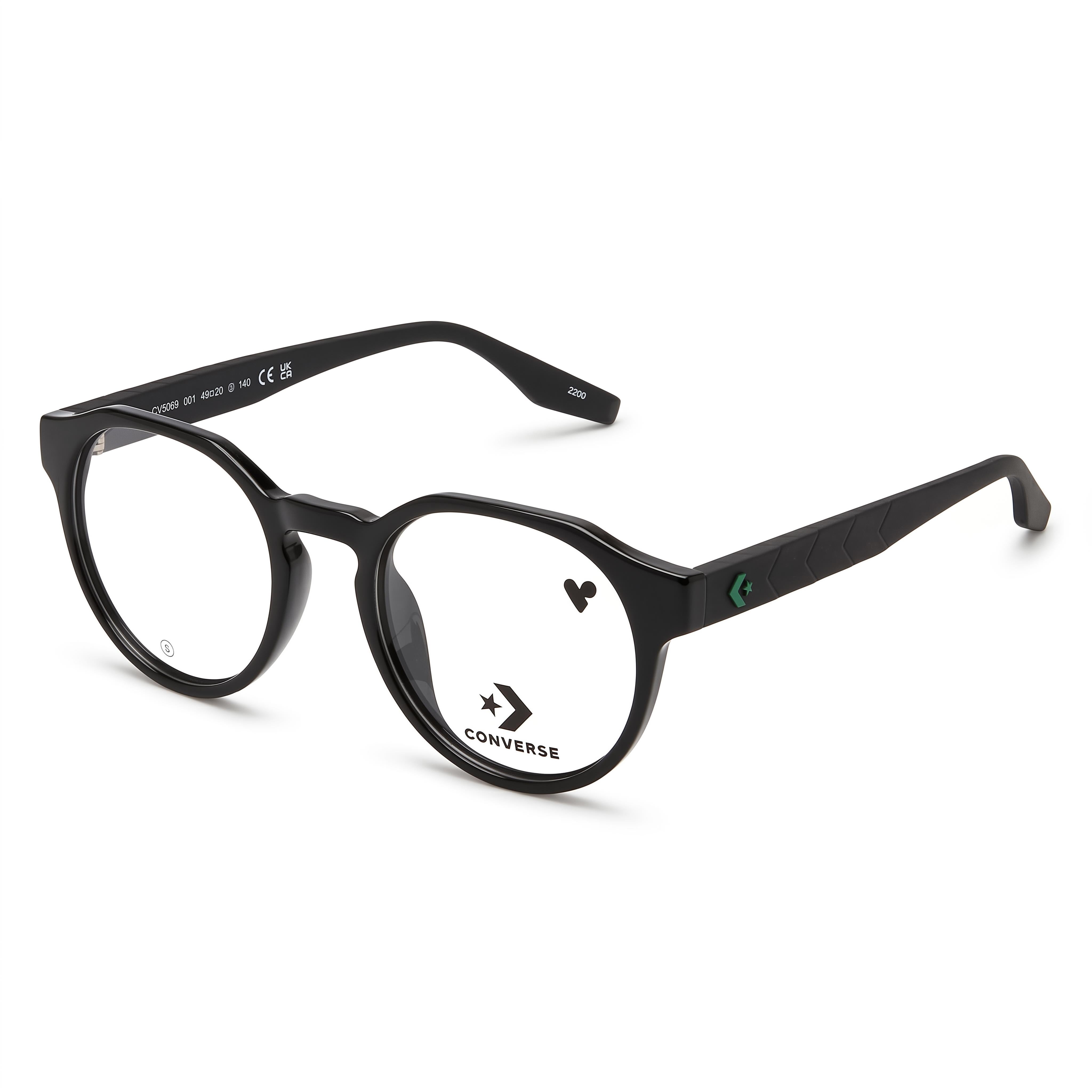 Gafas Converse CV5069 cuadradas negras para mujer, inyectadas de 49mm, Photo 1