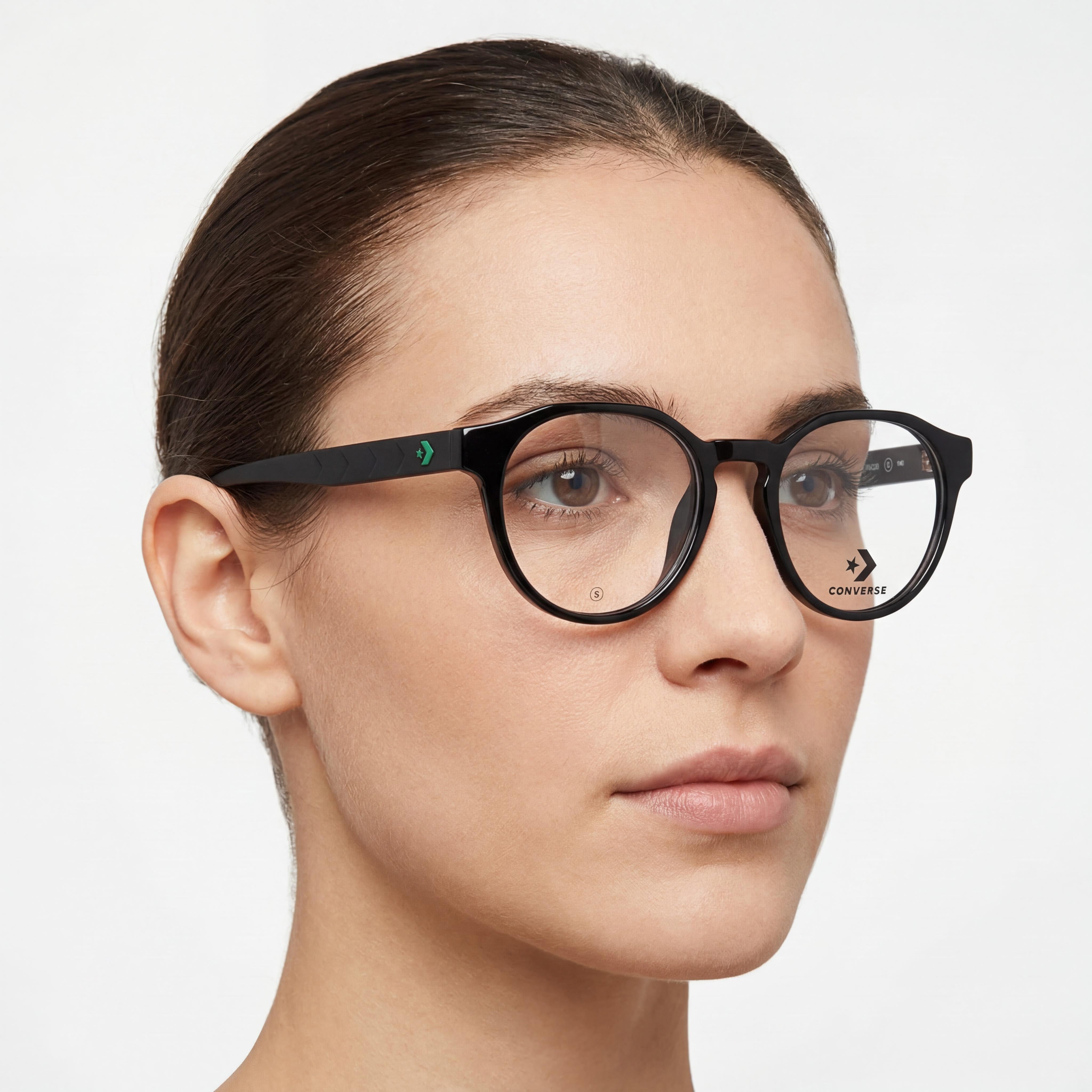 Gafas Converse CV5069 cuadradas negras para mujer, inyectadas de 49mm, Photo 3