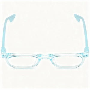 Converse CV5078 Square Eyeglasses Women — side view, Blue Injected temples