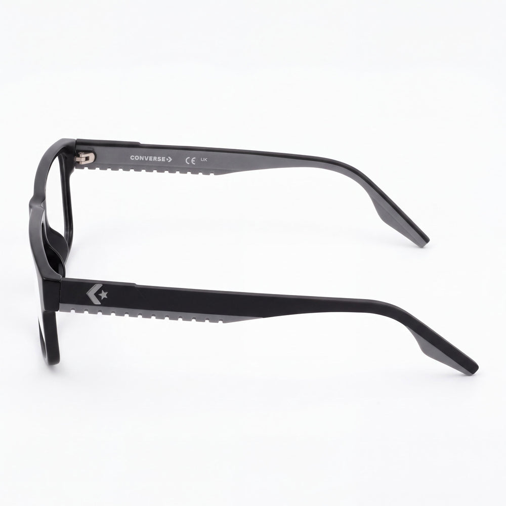 Converse Cv5123 Rectangle Eyeglasses Women — side view, Black Acetate temples