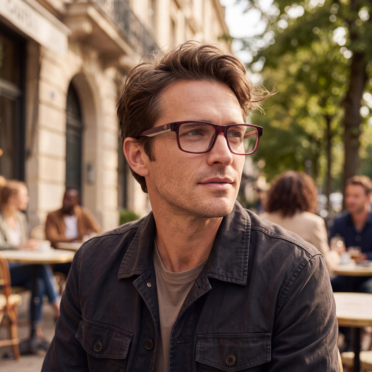 Gafas graduadas rectangulares Converse Cv5123 rojas para hombre, 52 mm, Photo 5