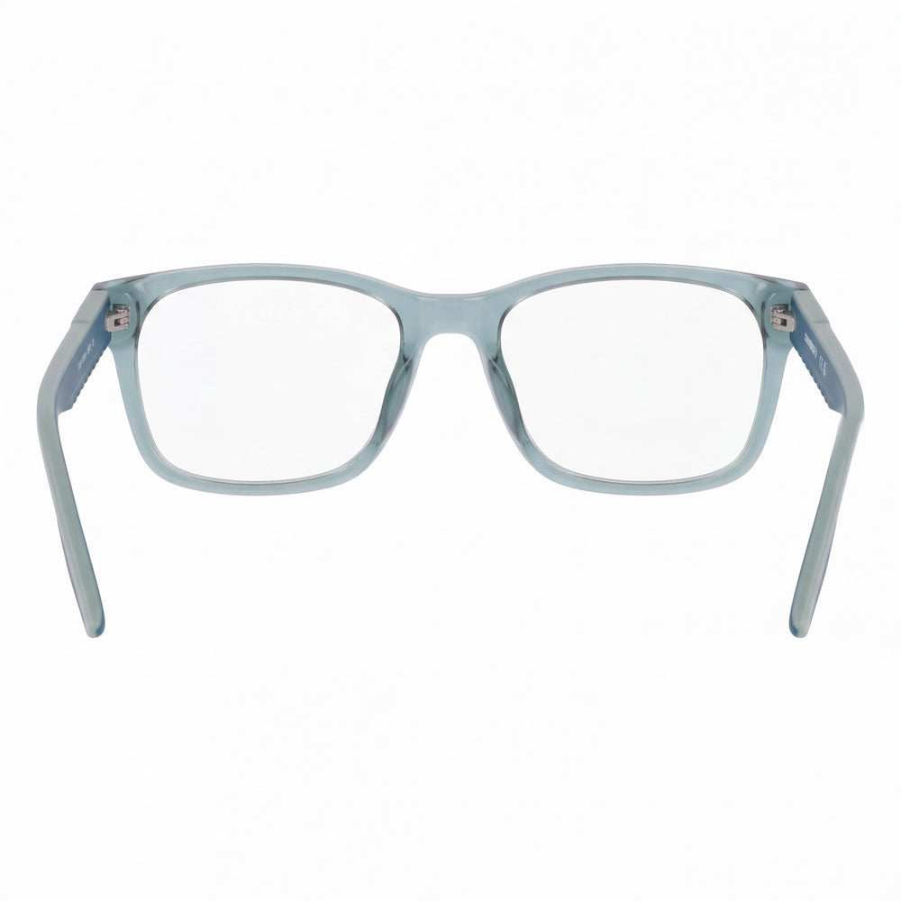 Converse CV5124 Rectangle Eyeglasses Women — side view, Blue Metal temples