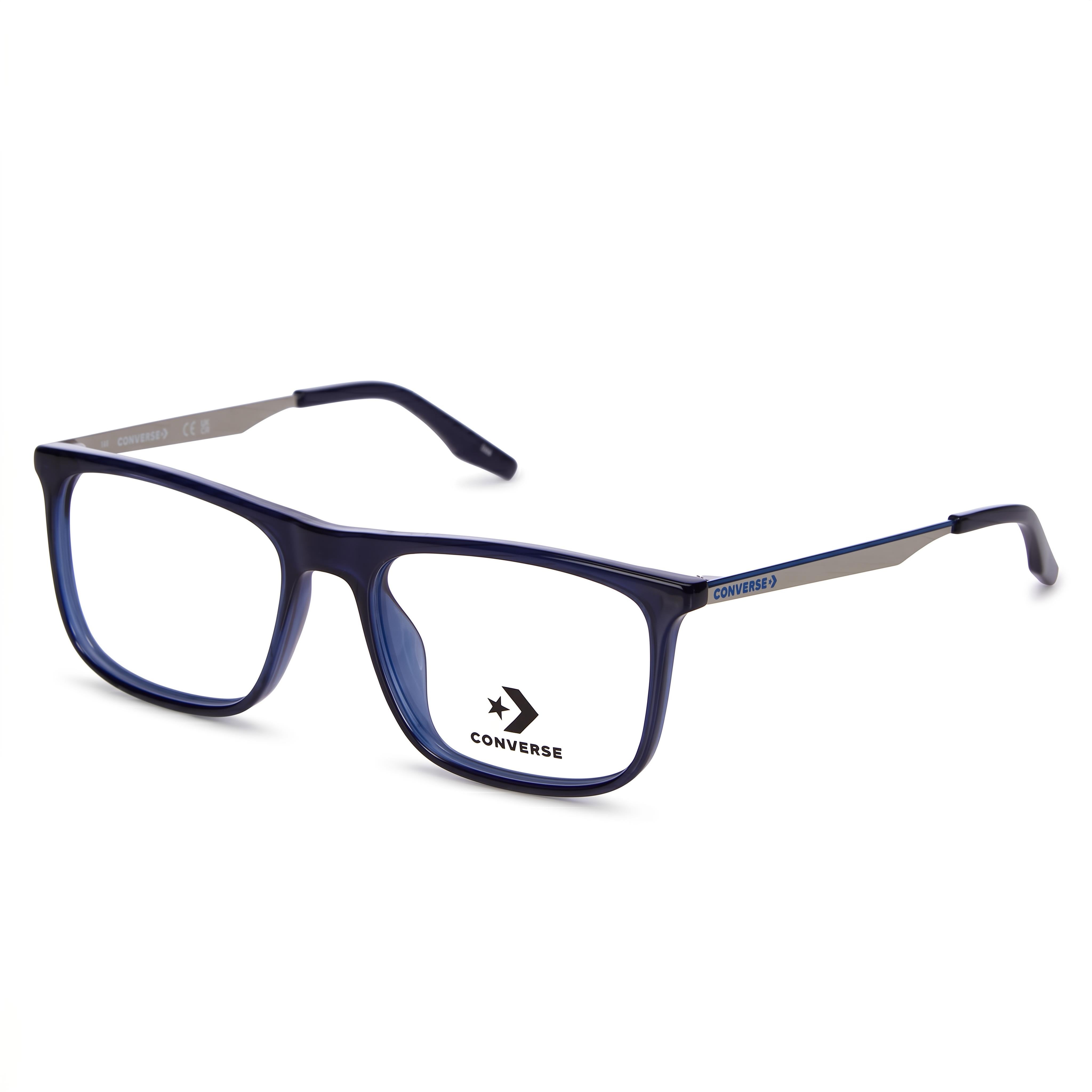 Converse CV8006 Blue Rectangle Eyeglasses for Men, 56mm, Photo 1