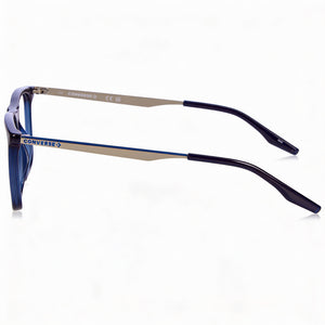 Converse CV8006 Rectangle Eyeglasses Men — side view, Blue temples