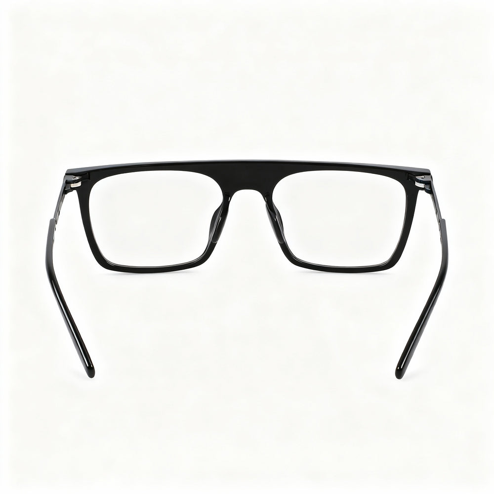 Converse Cv8009 Rectangle Eyeglasses Men — side view, Black temples