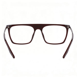 Converse Cv8009 Square Eyeglasses Men — side view, Brown temples detail