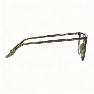 Converse Cv8009 Rectangle Eyeglasses Men — side view, Crystal Converse Utility temples