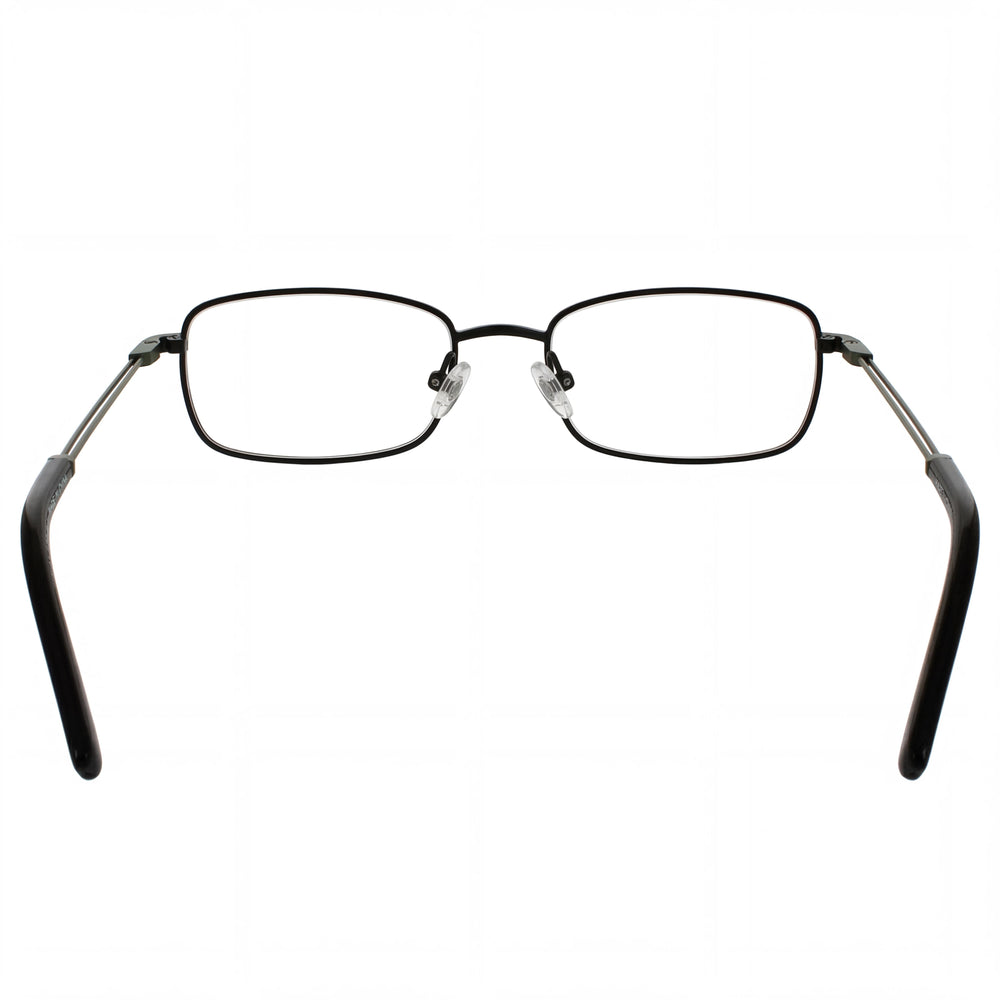 Converse DV Wired Rectangle Eyeglasses Men — side view, Black Metal temples