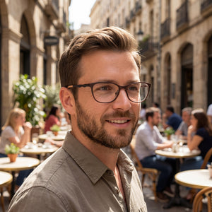 Converse K200 Rectangle Eyeglasses for Men — interior view, demo lenses