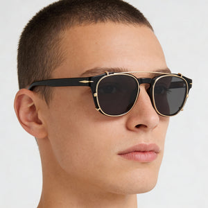 David Beckham Square Eyeglasses Unisex — interior view, Acetate frame detail