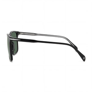 David Beckham Casual Rectangle Sunglasses Men — side view, Polarized Green lens