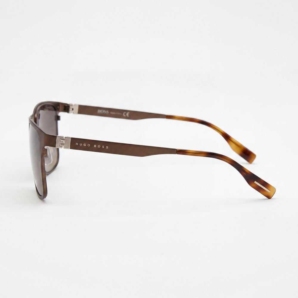 David Beckham DB 1018 Rectangle Sunglasses Men — side view, Green lens