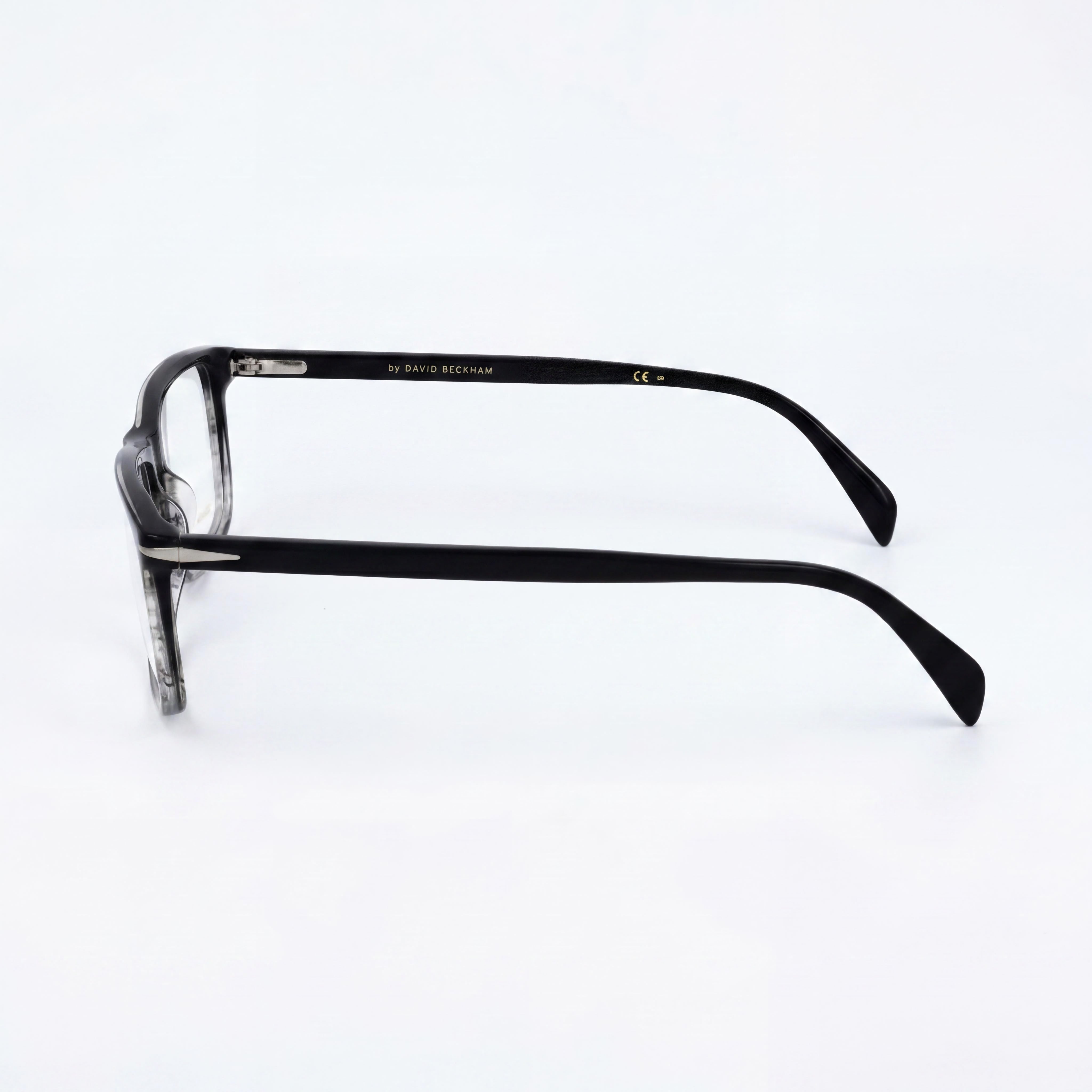 David Beckham DB 1019 Black Rectangle Eyeglasses for Men, Acetate 57mm, Photo 2