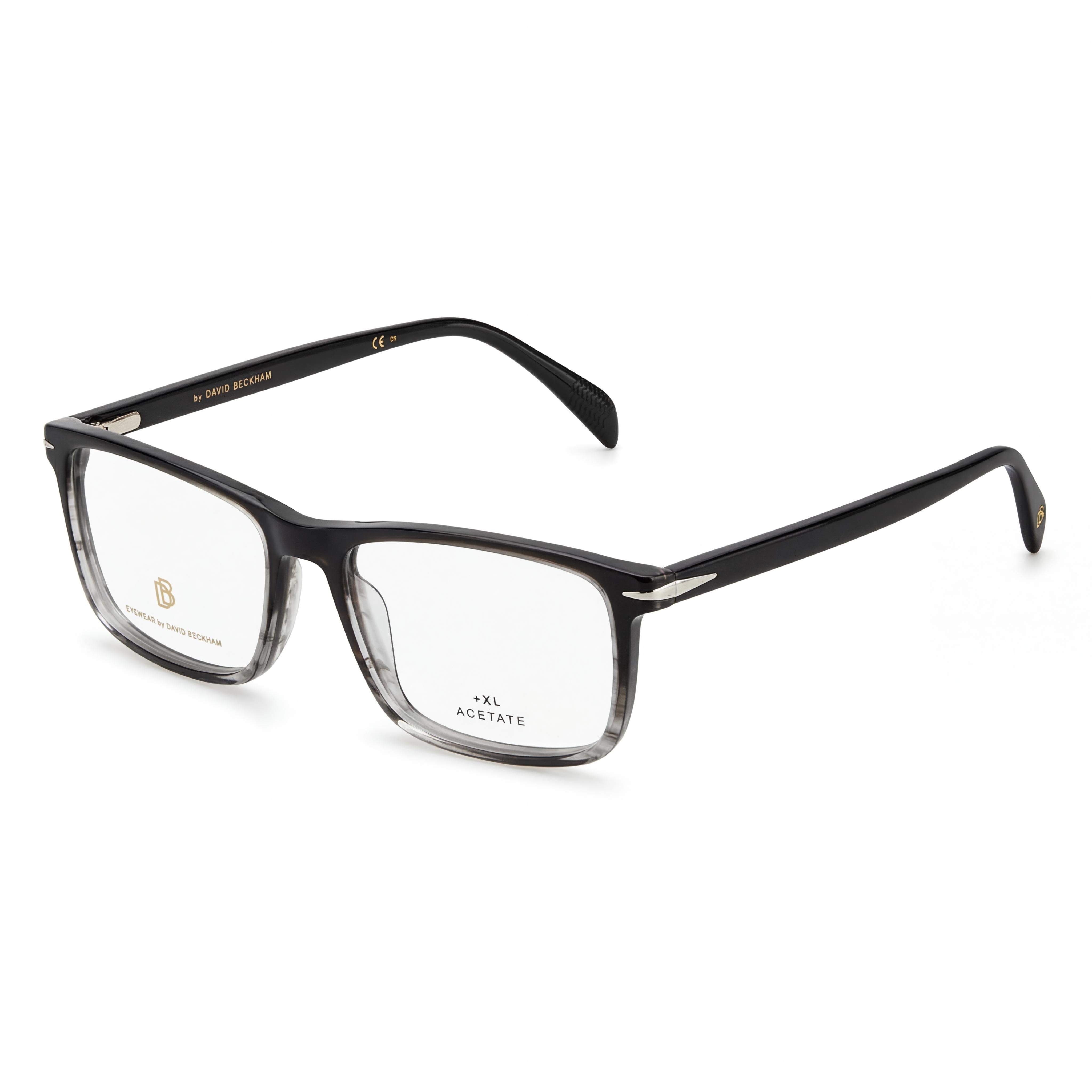 David Beckham DB 1019 Black Rectangle Unisex Eyeglasses, Photo 1