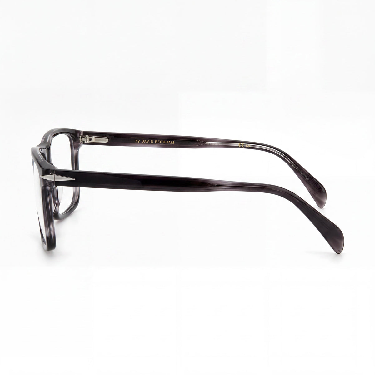 David Beckham Db 1020 Grey Horn Rectangle Titanium Eyeglasses Unisex, Photo 3