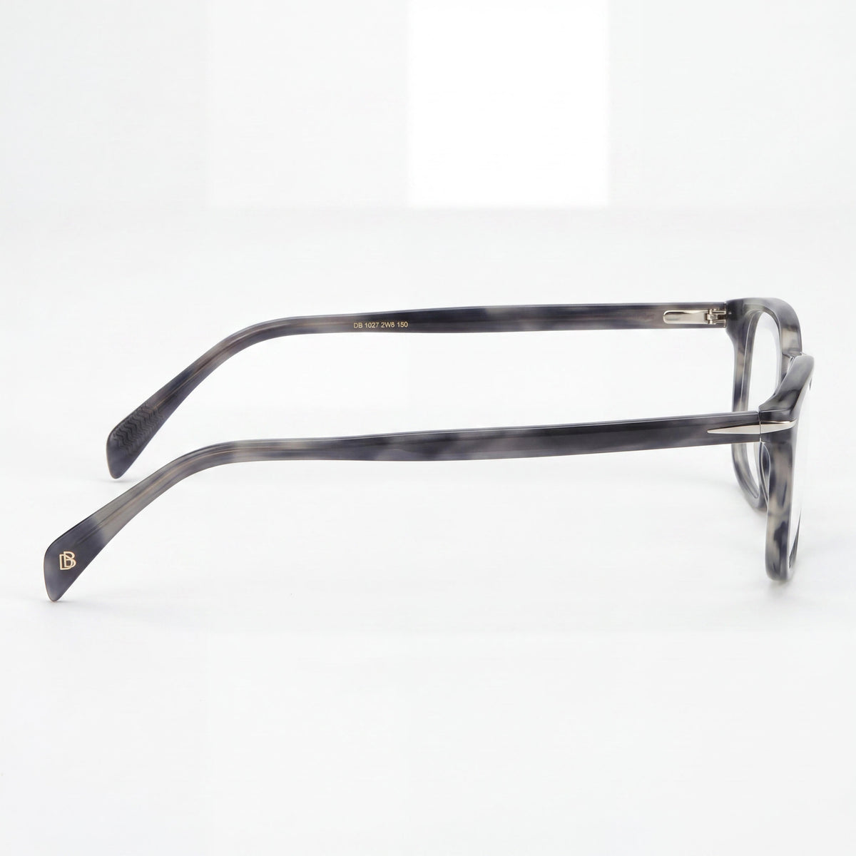 Gafas David Beckham para hombre Db 1027 con montura de plástico gris cuerno y lentes de policarbonato, ancho de lente 51mm, Photo 2