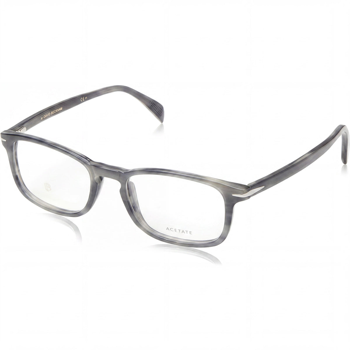 David Beckham Db 1027 Gafas de Cuerno Gris Rectangulares para Hombres, 51 mm, Photo 1