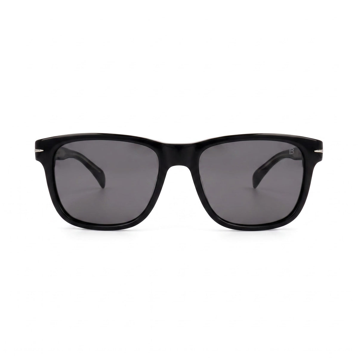 David Beckham Db 1045/S Gafas de Sol Unisex Negras Plateadas de Acetato Cuadradas con Protección UV 54mm, Photo 2