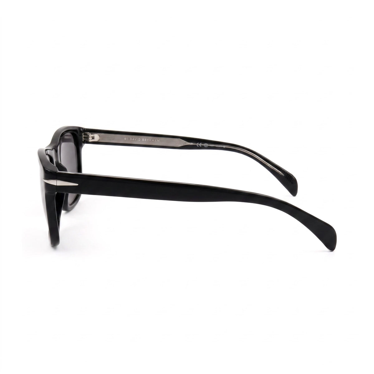 David Beckham Db 1045/S Gafas de Sol Unisex Negras Plateadas de Acetato Cuadradas con Protección UV 54mm, Photo 3