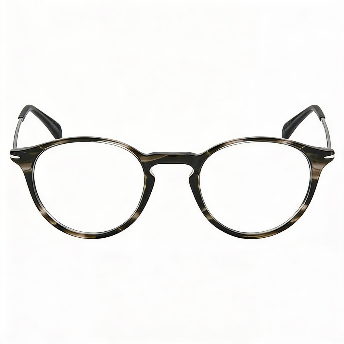 David Beckham Db 1049 Gafas Redondas Gris Cuerno Unisex, 48mm, Photo 2
