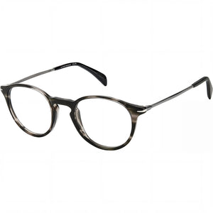 David Beckham Db 1049 Gray Round Eyeglasses for Unisex, Plastic frame