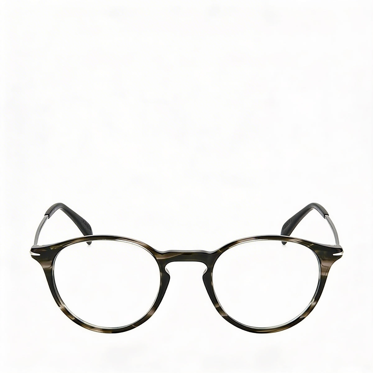 David Beckham Db 1049 Gafas Redondas Gris Cuerno Unisex, 48mm, Photo 2